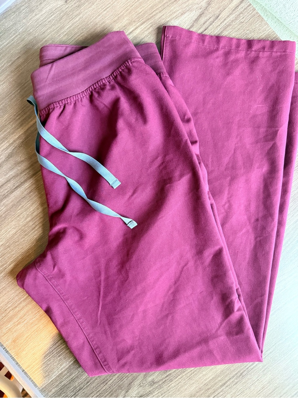 Figs Maroon Drawstring Scrub Pants
